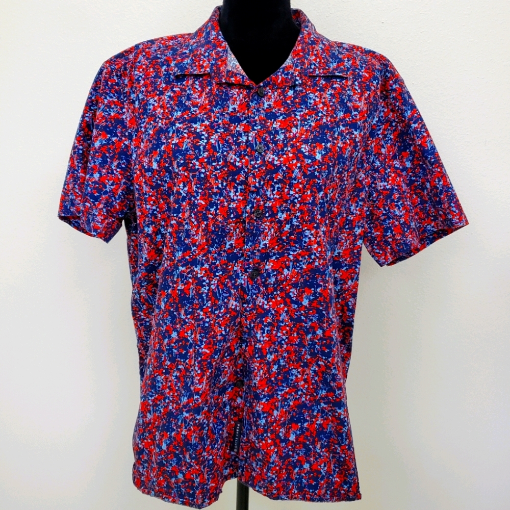 Perry Ellis Men Stretch Button Up Shirt